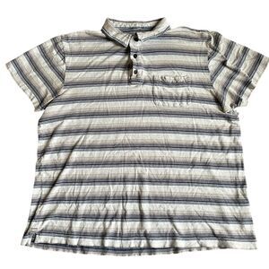 Patagonia Trail Harbor Polo Mens XL Striped Hemp Organic Cotton Outdoor Gorpcore